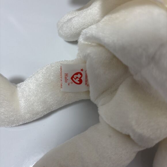 Ty Beanie Baby Halo Bear 1998 *RARE RETIRED* with Brown Nose - Picture 7 of 10